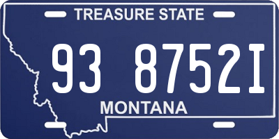 MT license plate 938752I