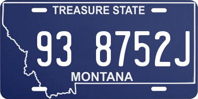 MT license plate 938752J