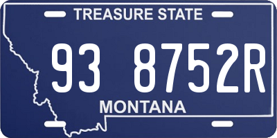 MT license plate 938752R