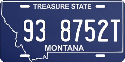 MT license plate 938752T