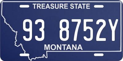 MT license plate 938752Y