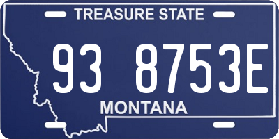 MT license plate 938753E