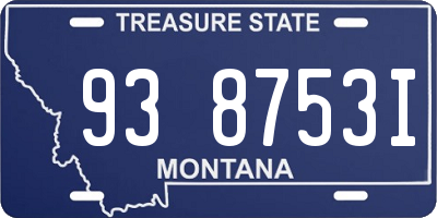 MT license plate 938753I