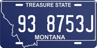 MT license plate 938753J