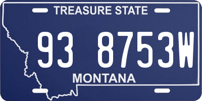 MT license plate 938753W