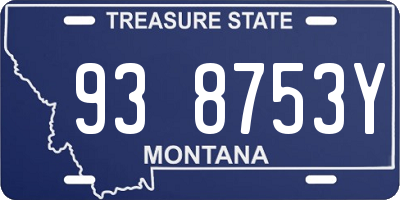 MT license plate 938753Y