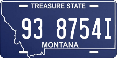 MT license plate 938754I