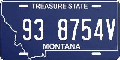 MT license plate 938754V