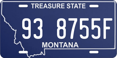 MT license plate 938755F
