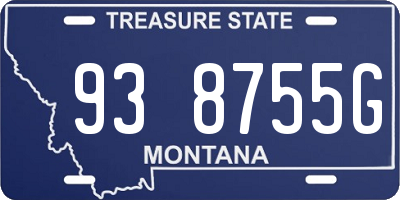 MT license plate 938755G