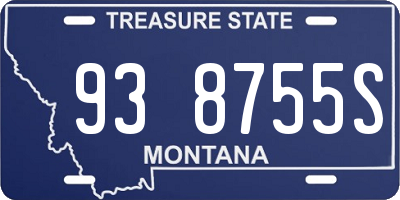 MT license plate 938755S