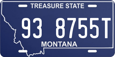 MT license plate 938755T