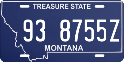 MT license plate 938755Z