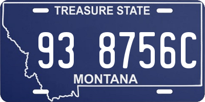 MT license plate 938756C