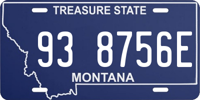 MT license plate 938756E
