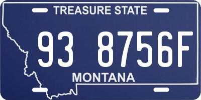 MT license plate 938756F