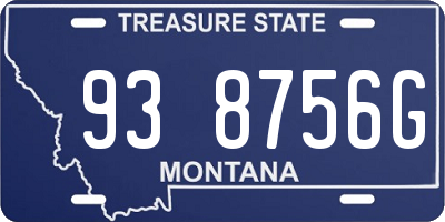 MT license plate 938756G