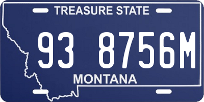 MT license plate 938756M
