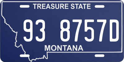 MT license plate 938757D