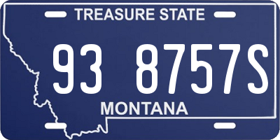 MT license plate 938757S