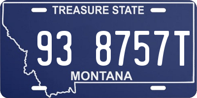 MT license plate 938757T
