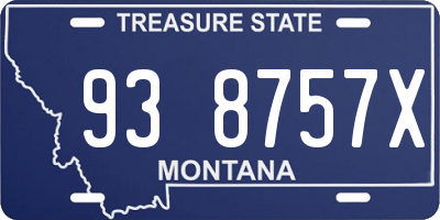 MT license plate 938757X