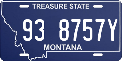 MT license plate 938757Y