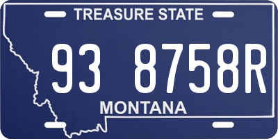 MT license plate 938758R