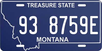MT license plate 938759E