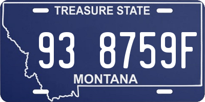 MT license plate 938759F