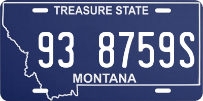 MT license plate 938759S