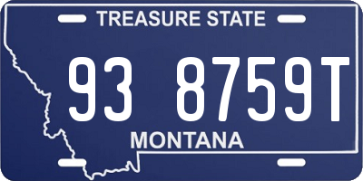 MT license plate 938759T