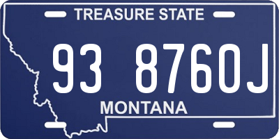 MT license plate 938760J
