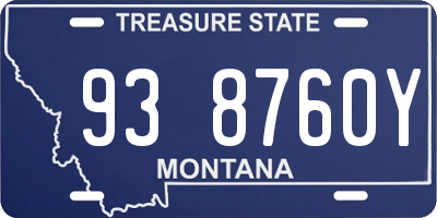 MT license plate 938760Y