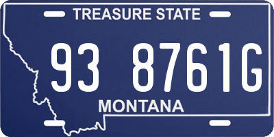 MT license plate 938761G