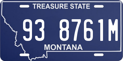 MT license plate 938761M