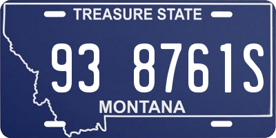 MT license plate 938761S