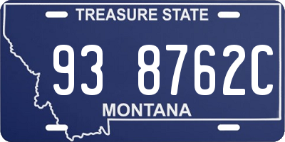 MT license plate 938762C