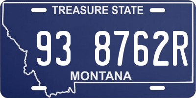 MT license plate 938762R
