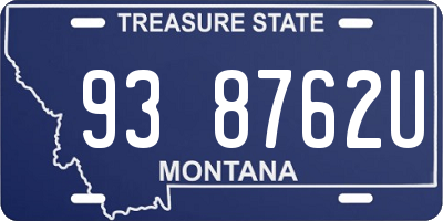 MT license plate 938762U