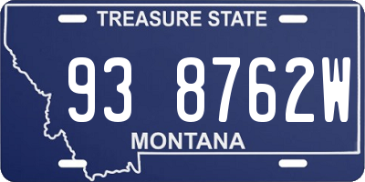 MT license plate 938762W