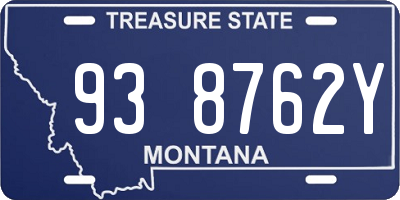 MT license plate 938762Y