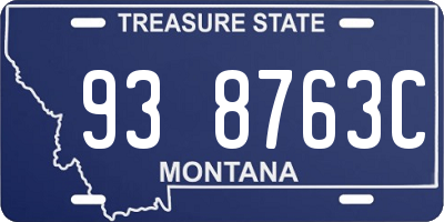 MT license plate 938763C