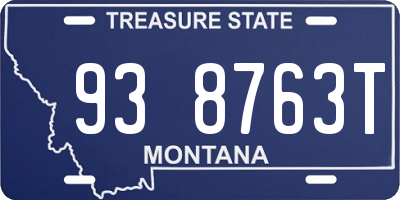 MT license plate 938763T