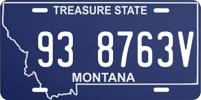 MT license plate 938763V