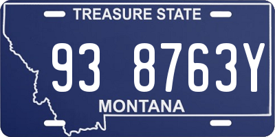 MT license plate 938763Y