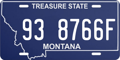 MT license plate 938766F
