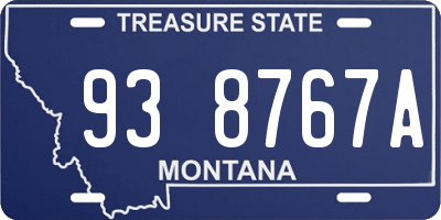 MT license plate 938767A