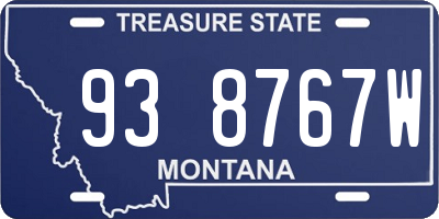 MT license plate 938767W