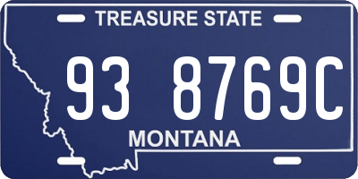 MT license plate 938769C